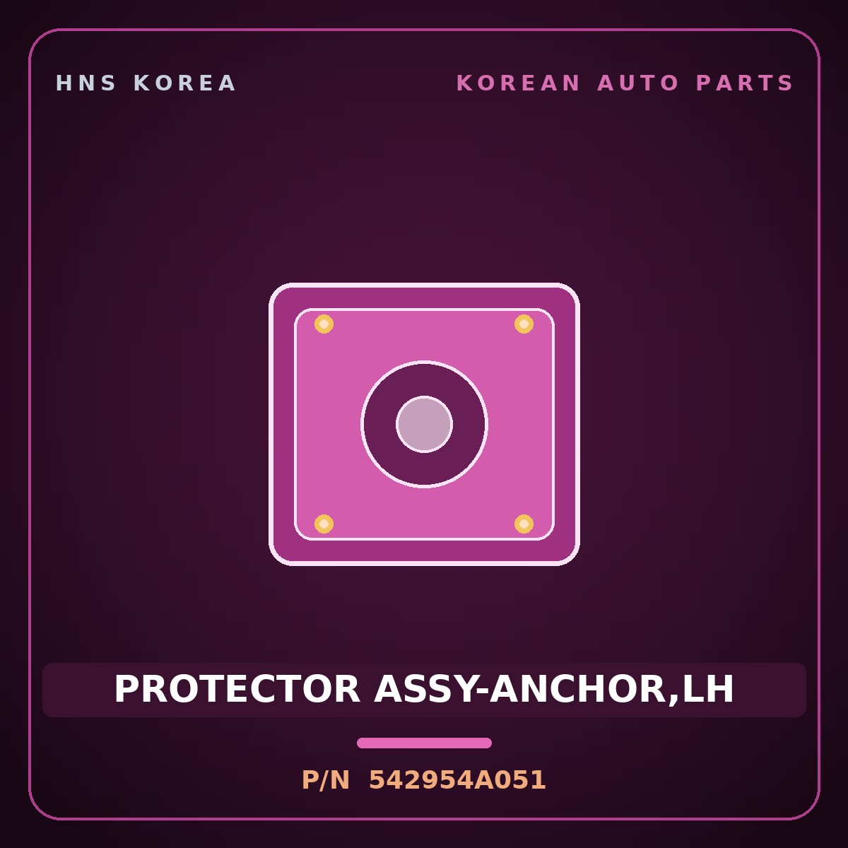 Genuine Mobis PROTECTOR ASSY-ANCHOR,LH 542954A051 for Grand Starex 2002 HNS Parts Korea
