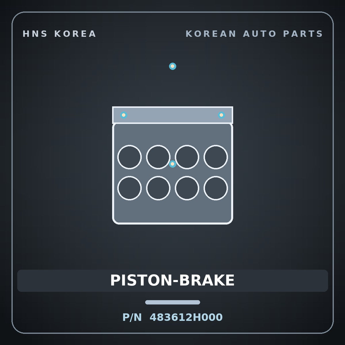 Genuine Mobis PISTON-BRAKE 483612H000 for Elantra 2019 HNS Parts Korea