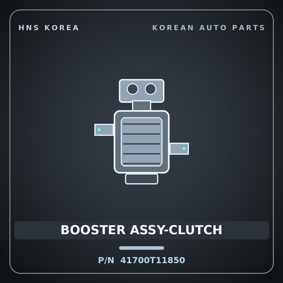 Genuine Mobis BOOSTER ASSY-CLUTCH 41700T11850 for Power Truck 2004 HNS Parts Korea