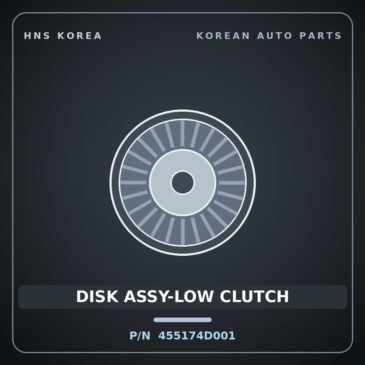Genuine Mobis DISK ASSY-LOW CLUTCH 455174D001 for Bongo 2004 HNS Parts Korea