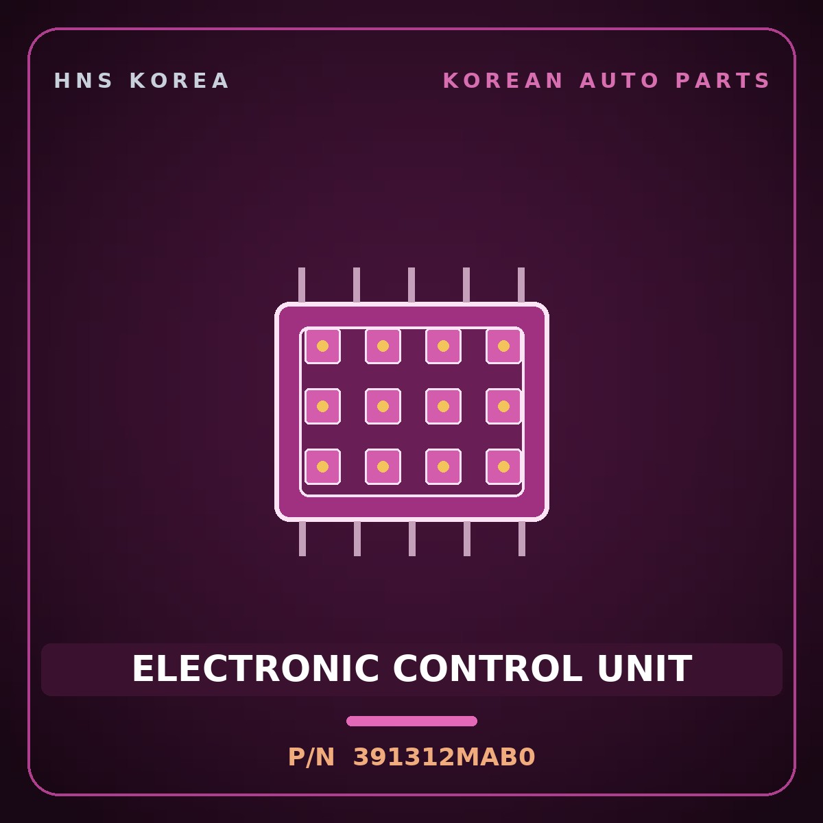 Genuine Mobis ELECTRONIC CONTROL UNIT 391312MAB0 for Sportage 2022 HNS Parts Korea