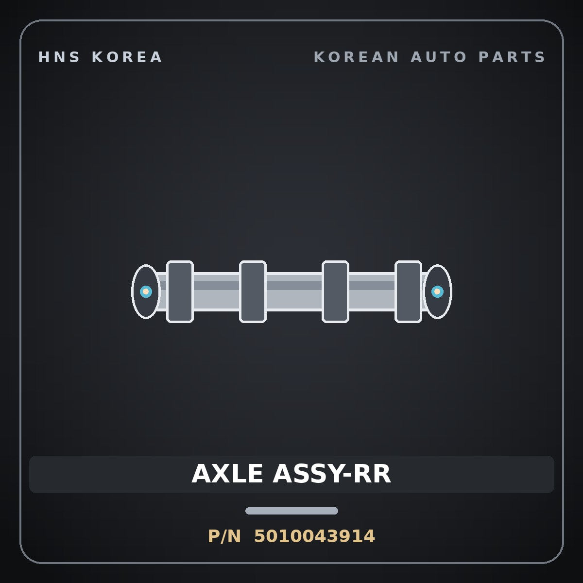 Genuine Mobis AXLE ASSY-RR 5010043914 for Grace 1995 HNS Parts Korea