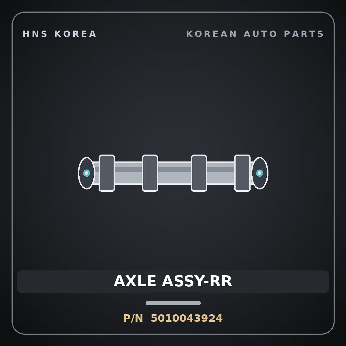 Genuine Mobis AXLE ASSY-RR 5010043924 for Grace 1995 HNS Parts Korea