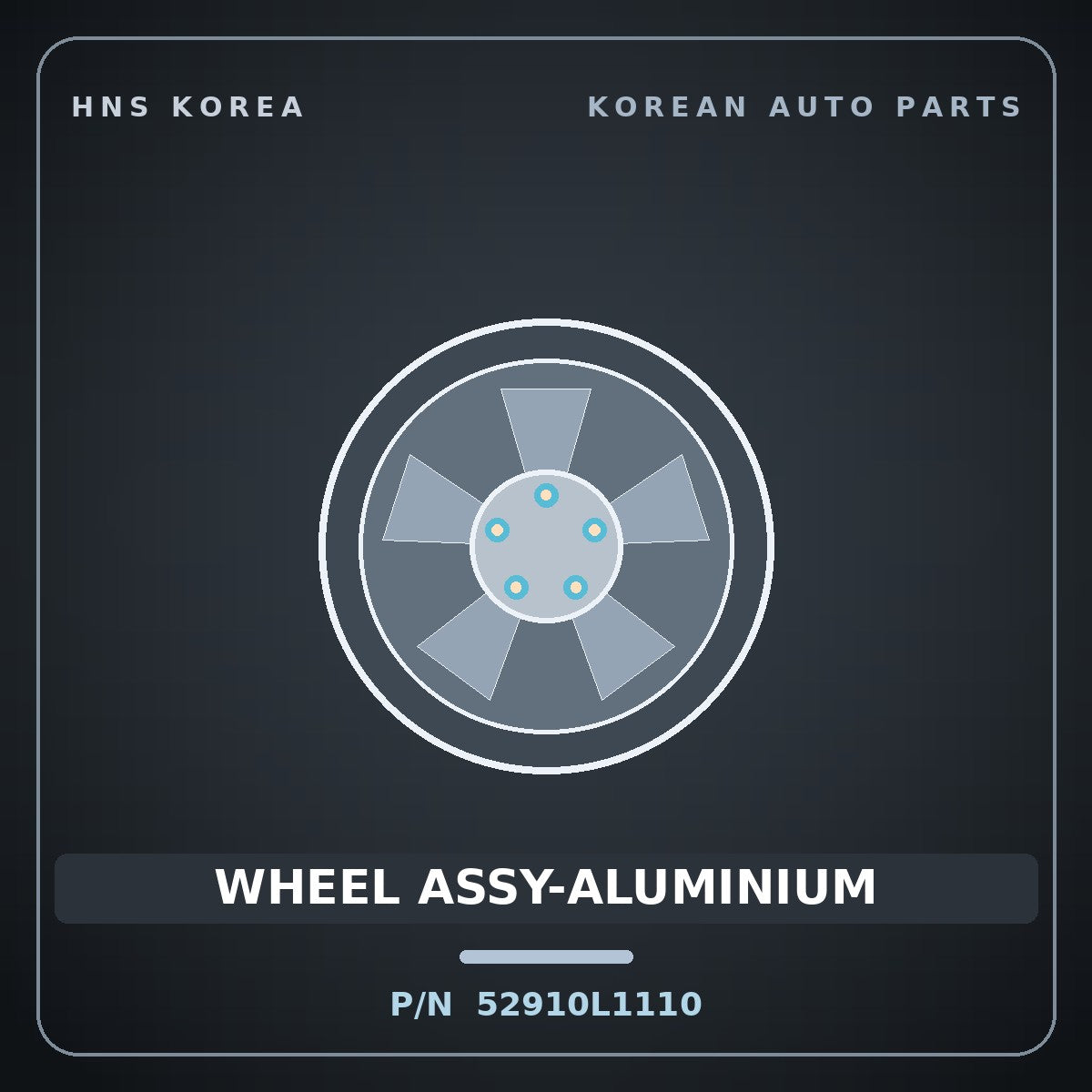 Genuine Mobis WHEEL ASSY-ALUMINIUM 52910L1110 for Sonata 2019 HNS Parts Korea