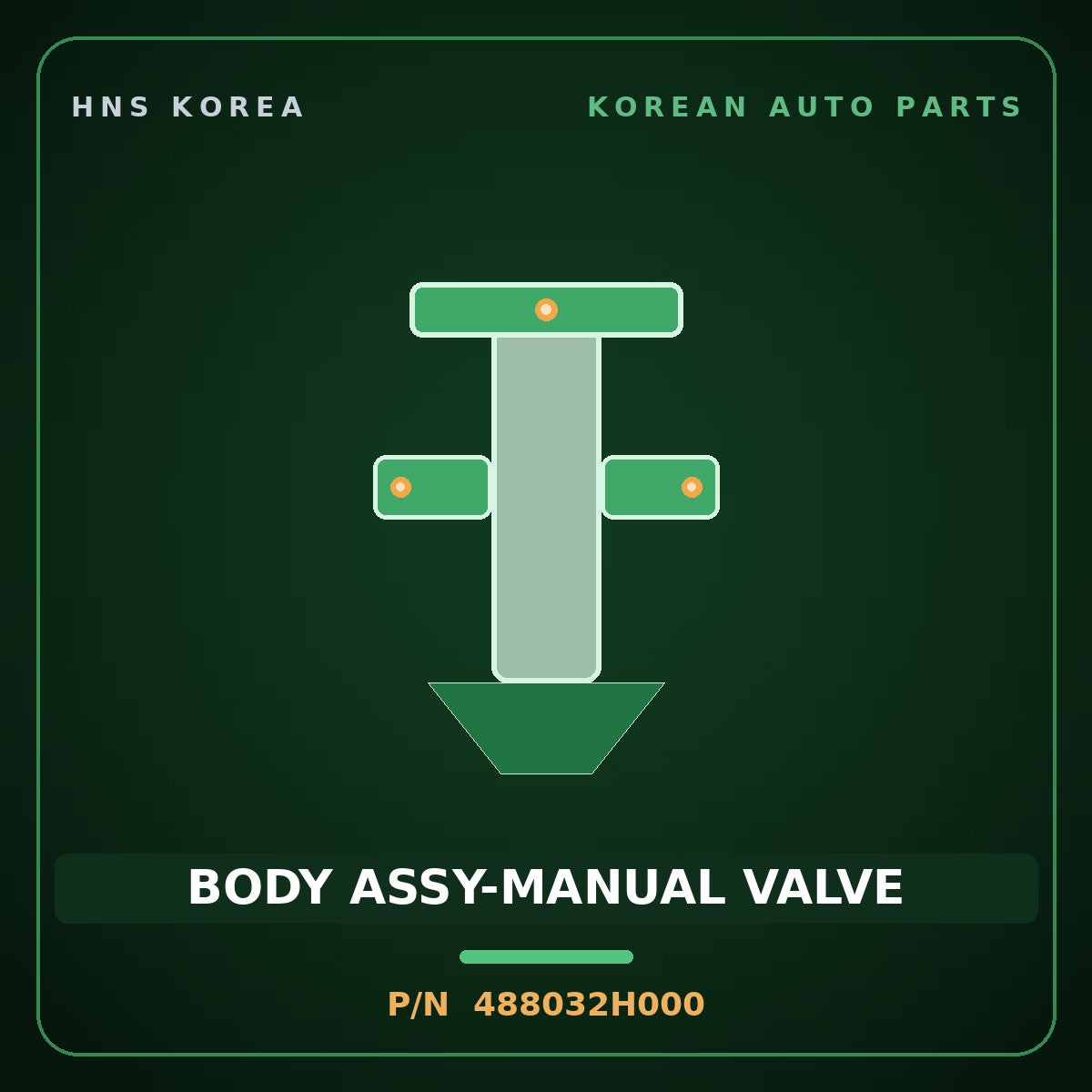 Genuine Mobis BODY ASSY-MANUAL VALVE 488032H000 for Elantra 2018 HNS Parts Korea