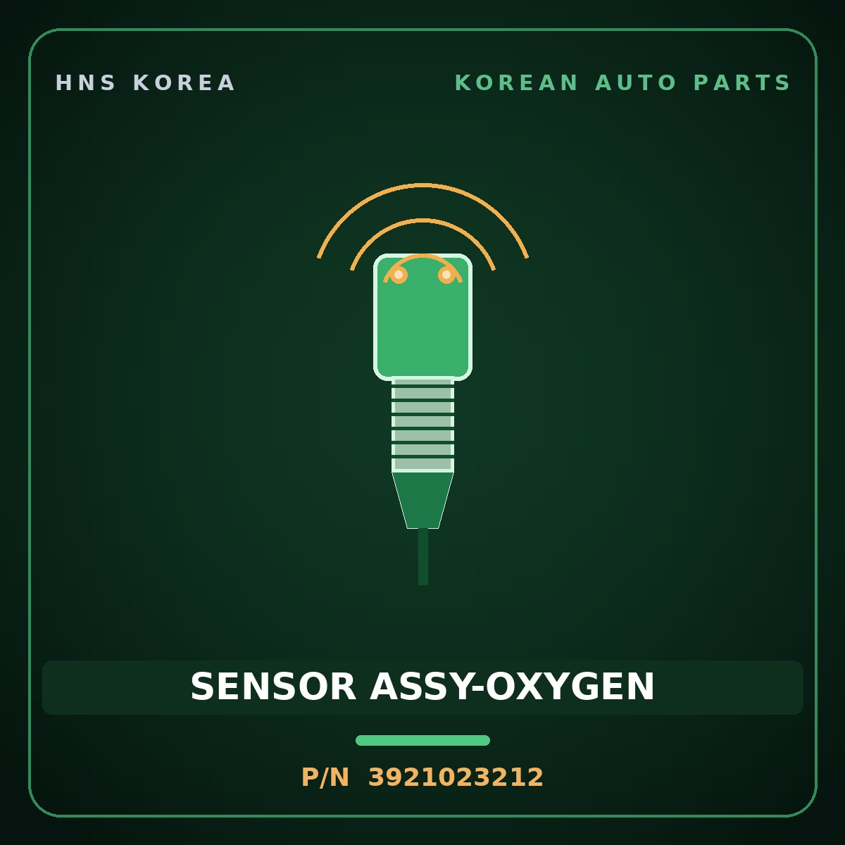 Genuine Mobis SENSOR ASSY-OXYGEN 3921023212 for Tiburon 1997 HNS Parts Korea