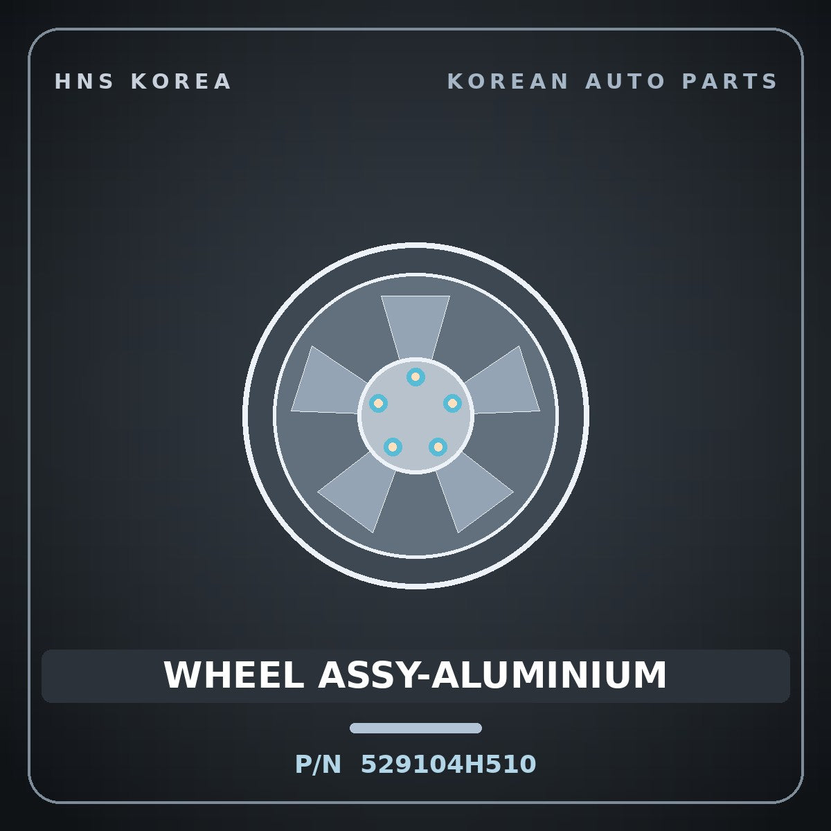 Genuine Mobis WHEEL ASSY-ALUMINIUM 529104H510 for Grand Starex 2015 HNS Parts Korea
