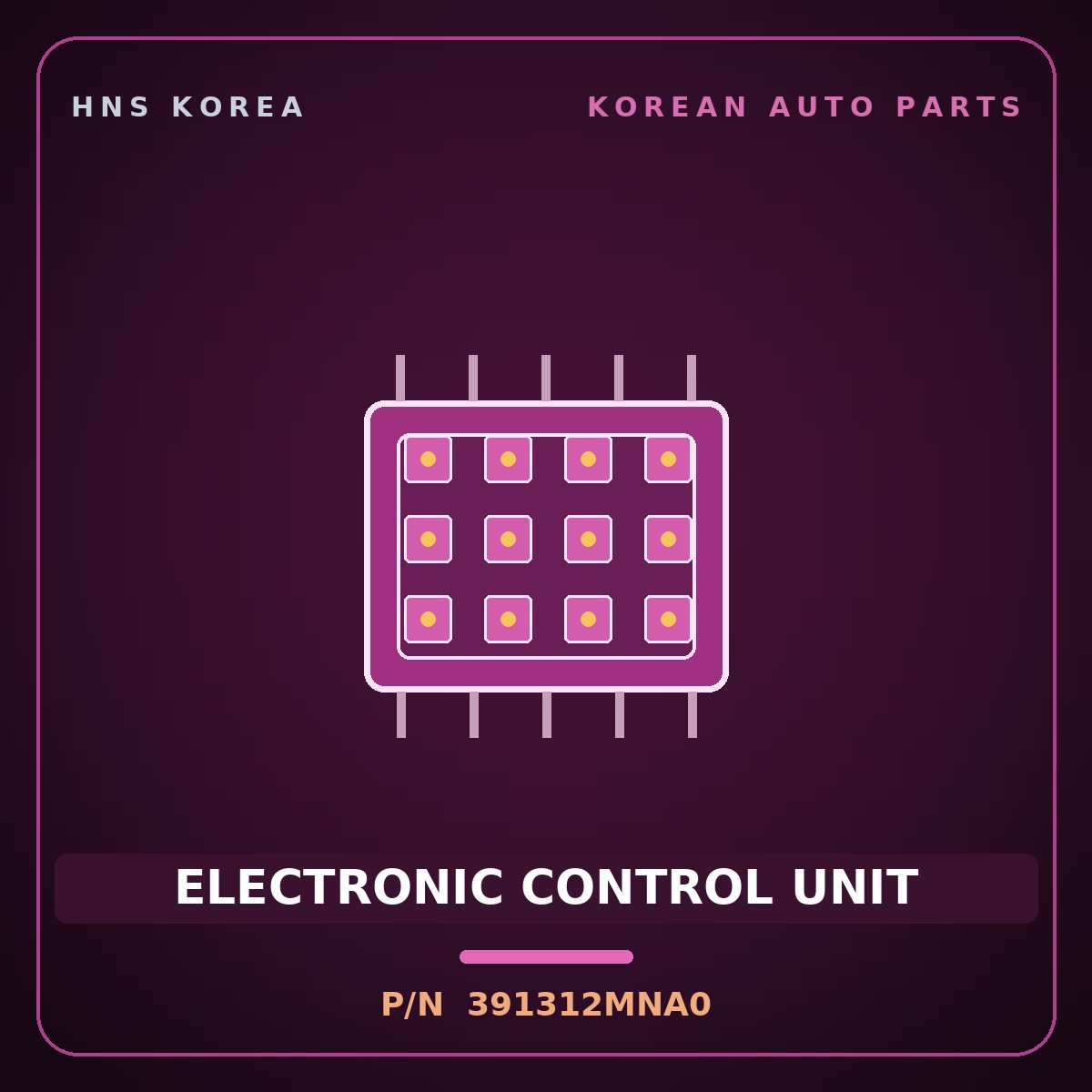 Genuine Mobis ELECTRONIC CONTROL UNIT 391312MNA0 for Tucson 2021 HNS Parts Korea