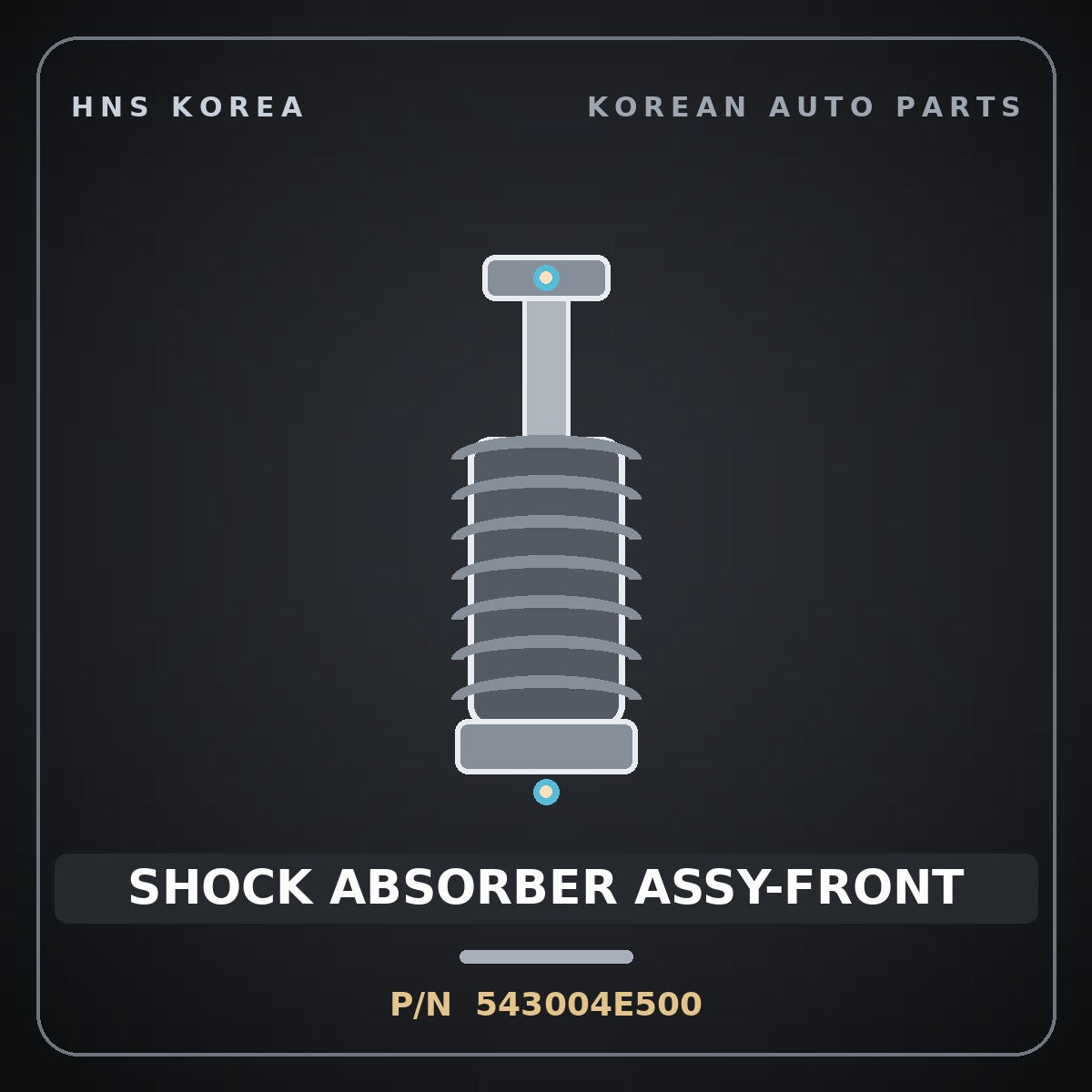 Genuine Mobis SHOCK ABSORBER ASSY-FRONT 543004E500 for Bongo 2004 HNS Parts Korea