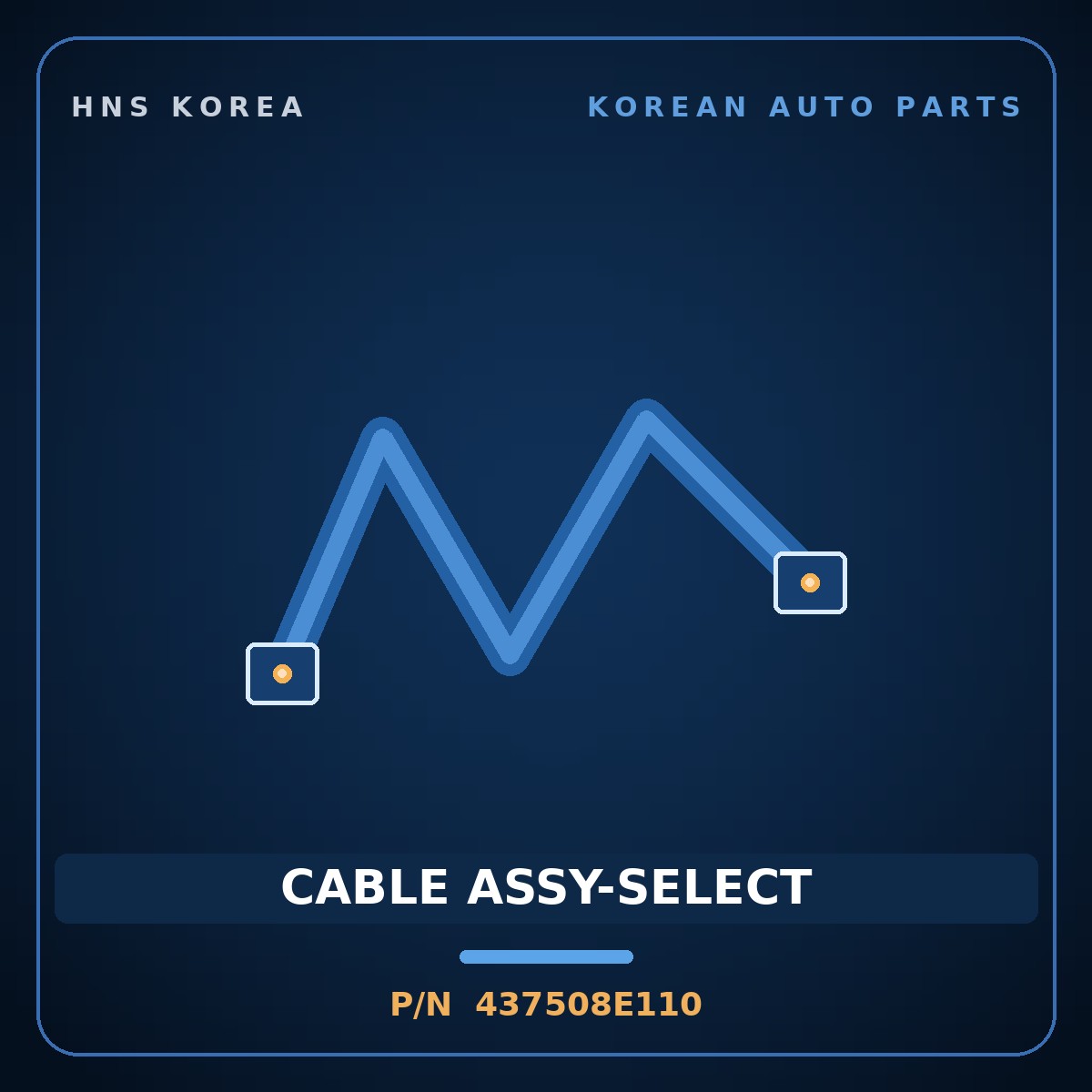 Genuine Mobis CABLE ASSY-SELECT 437508E110 for Universe 2019 HNS Parts Korea