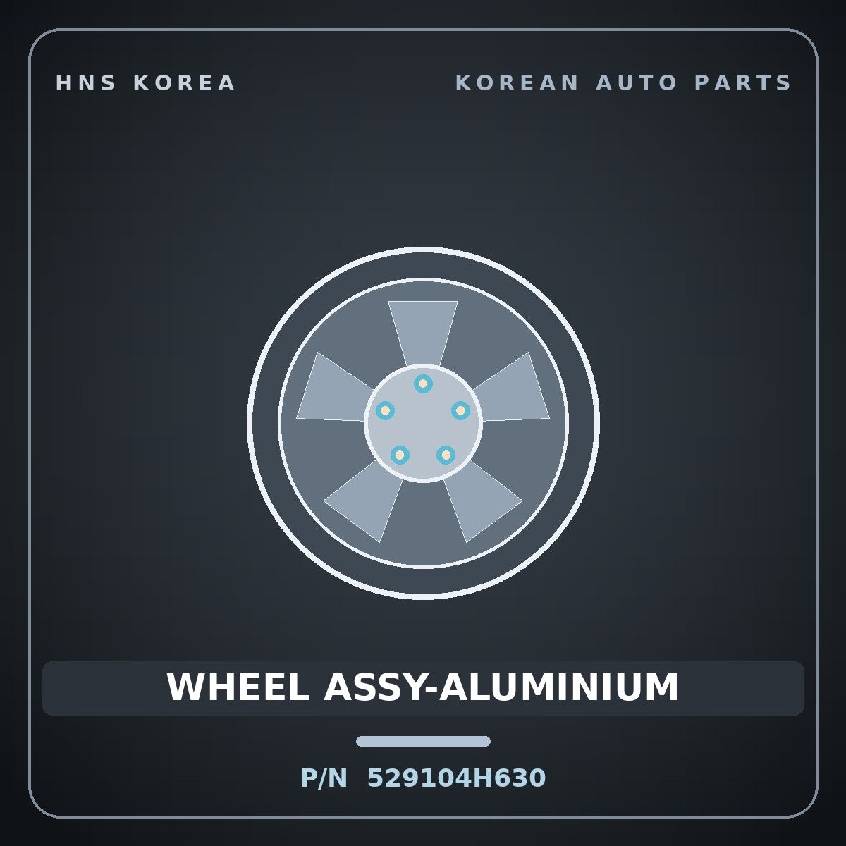 Genuine Mobis WHEEL ASSY-ALUMINIUM 529104H630 for Grand Starex 2015 HNS Parts Korea
