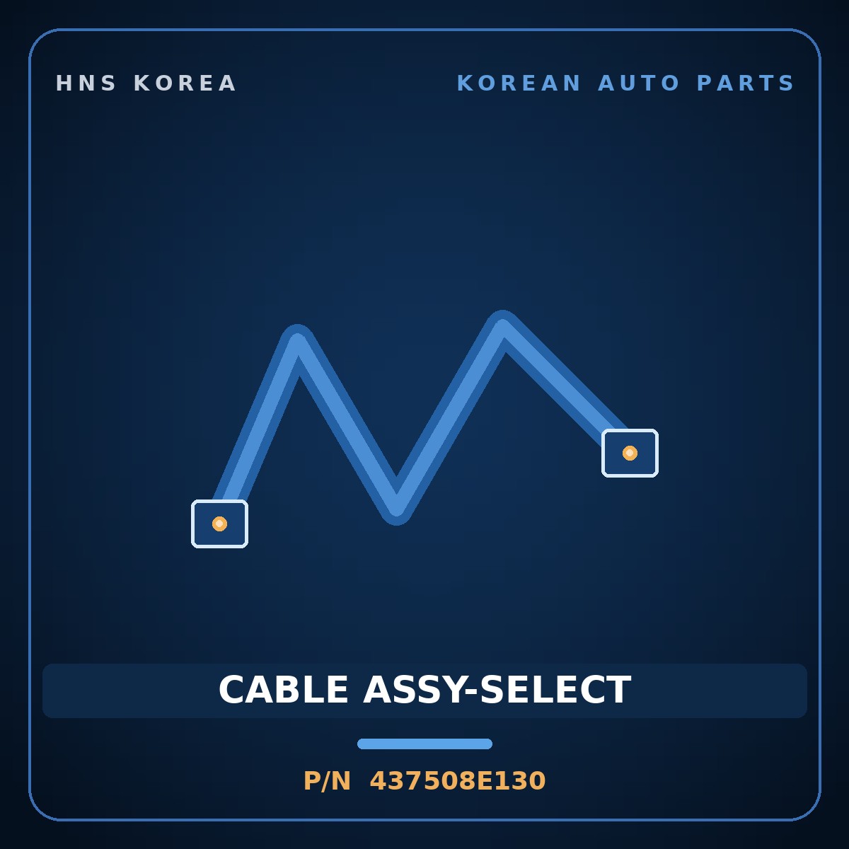 Genuine Mobis CABLE ASSY-SELECT 437508E130 for Universe 2019 HNS Parts Korea