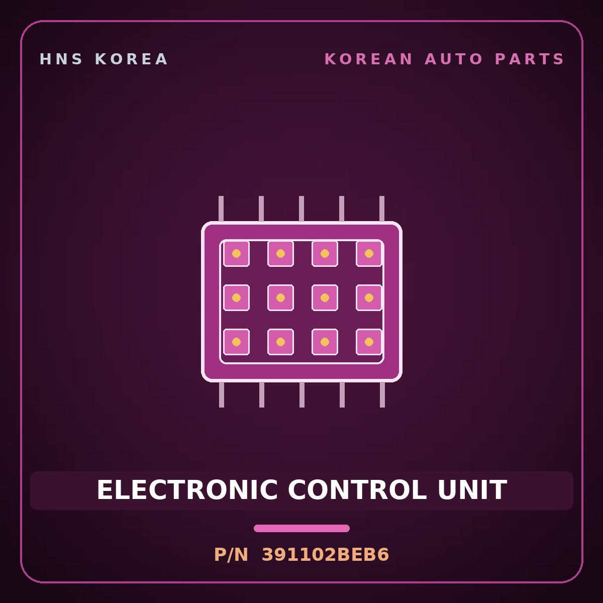 Genuine Mobis ELECTRONIC CONTROL UNIT 391102BEB6 for i30 2012 HNS Parts Korea
