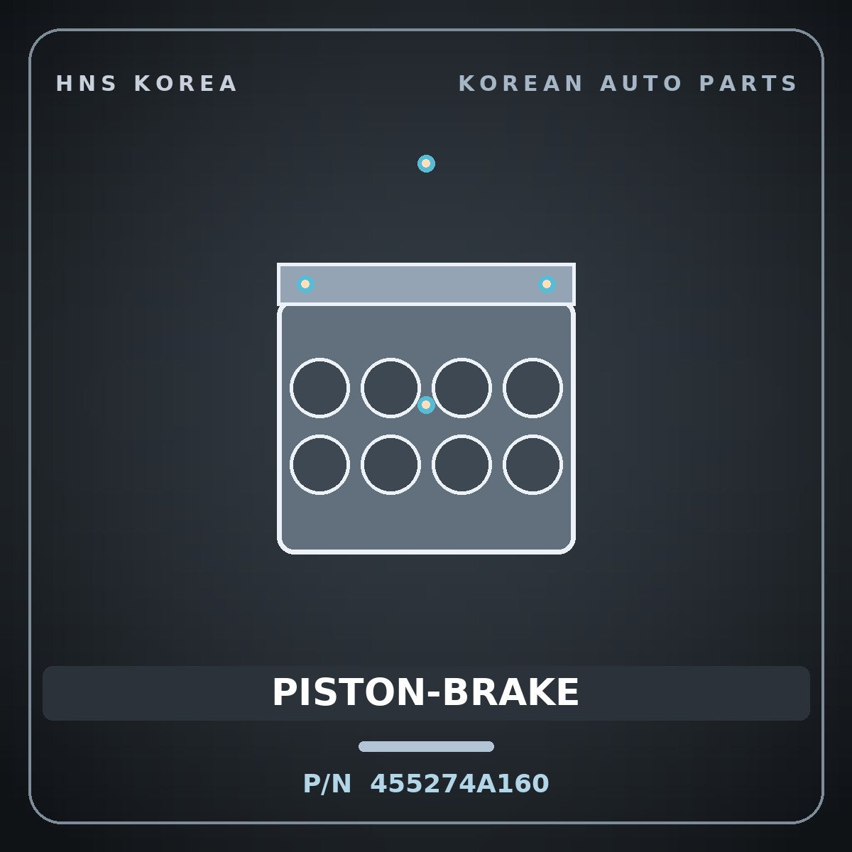 Genuine Mobis PISTON-BRAKE 455274A160 for Grand Starex 1997 HNS Parts Korea
