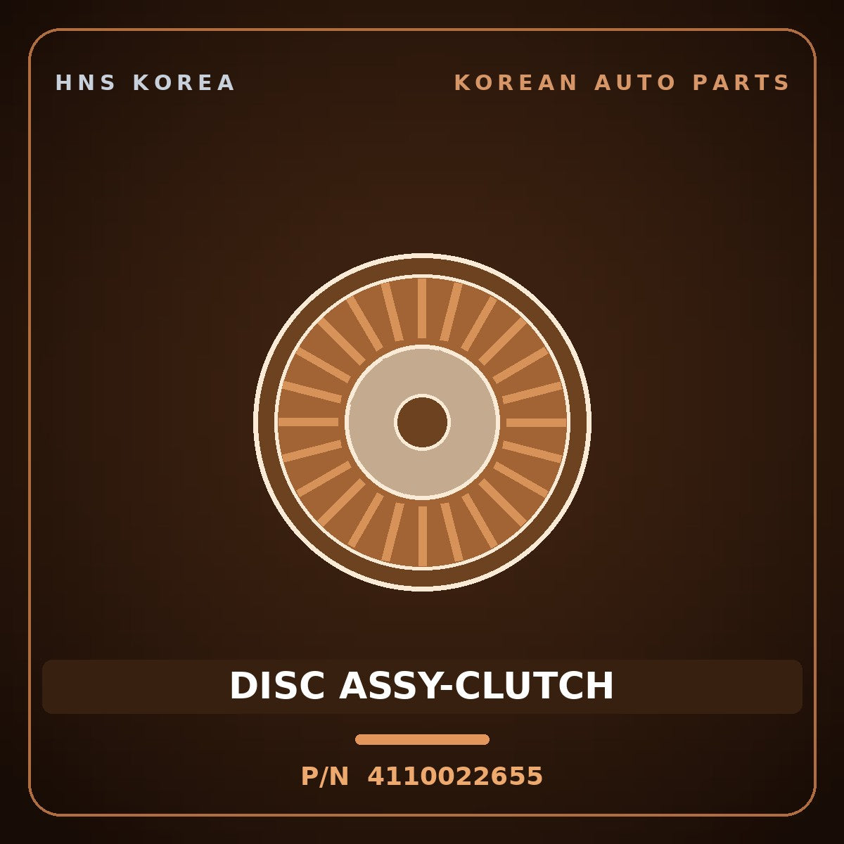 Genuine Mobis DISC ASSY-CLUTCH 4110022655 for Verna 2000 HNS Parts Korea