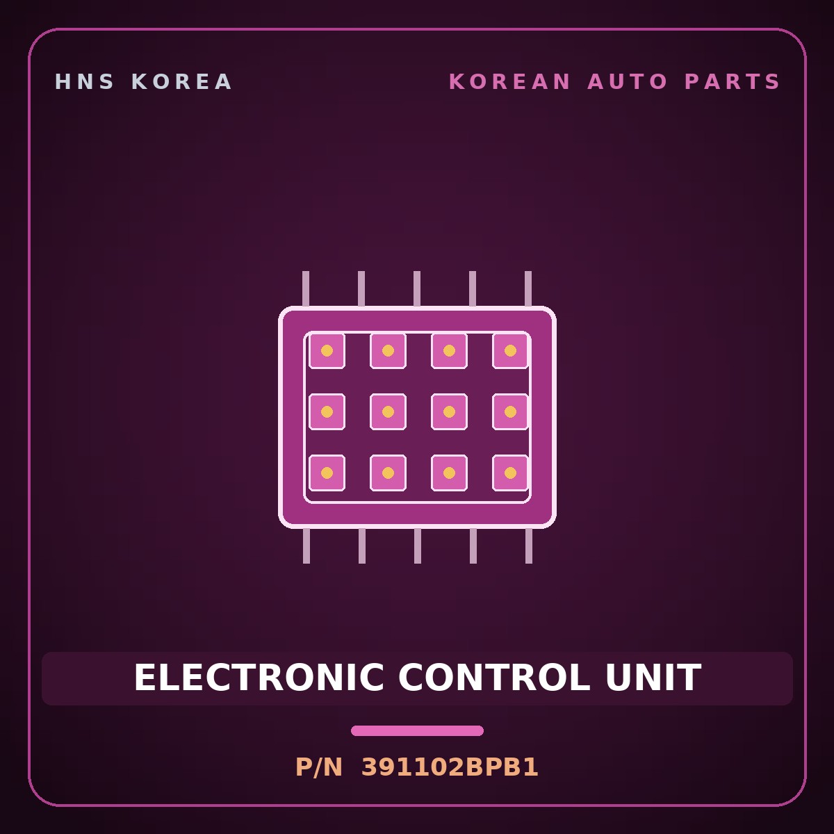 Genuine Mobis ELECTRONIC CONTROL UNIT 391102BPB1 for Soul 2016 HNS Parts Korea