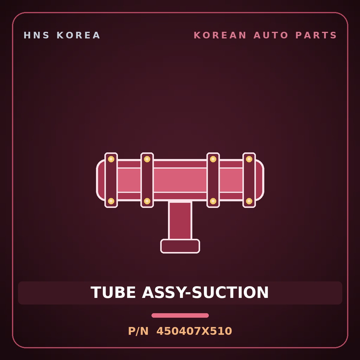 Genuine Mobis TUBE ASSY-SUCTION 450407X510 for Xcient 2019 HNS Parts Korea