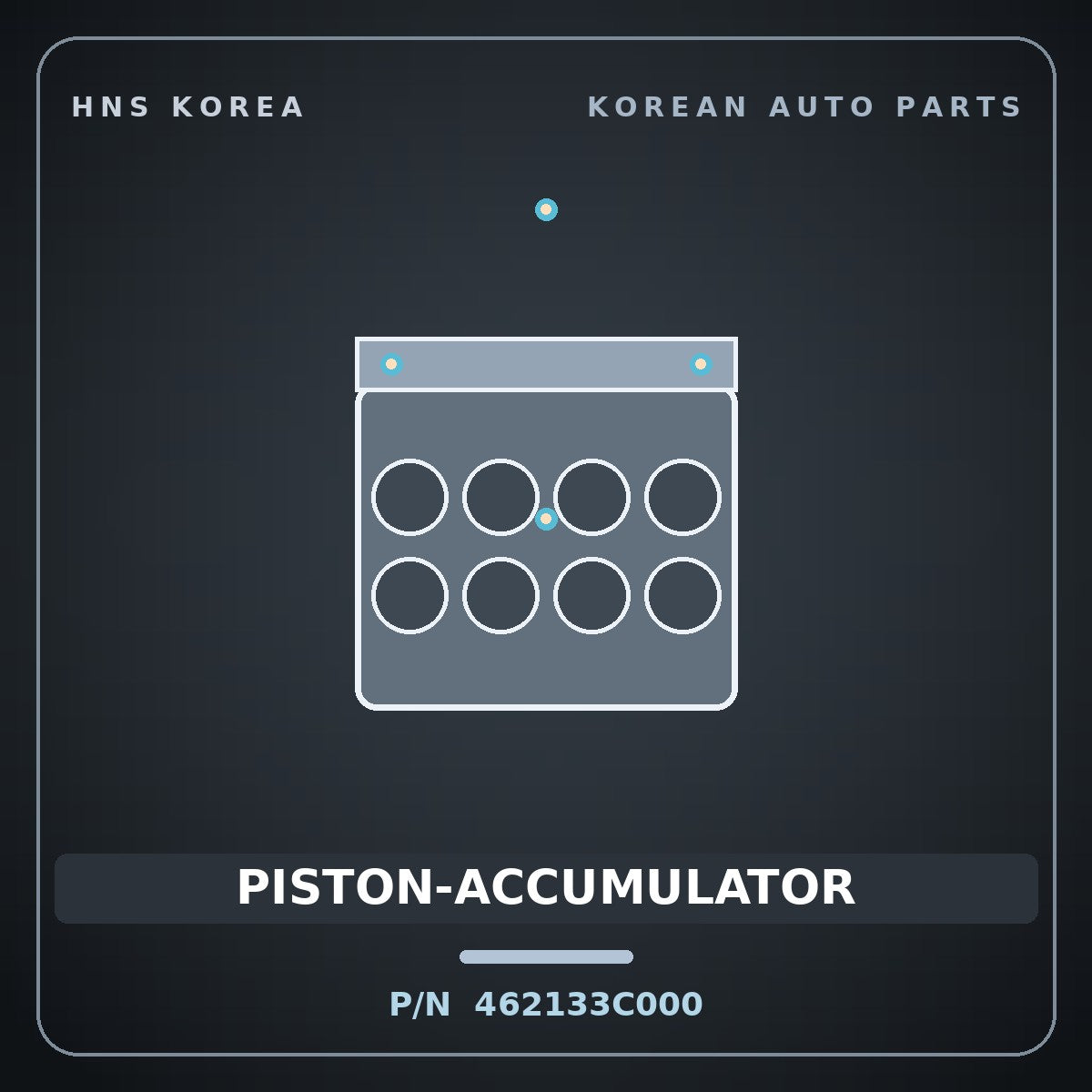 Genuine Mobis PISTON-ACCUMULATOR 462133C000 for Equus 2007 HNS Parts Korea