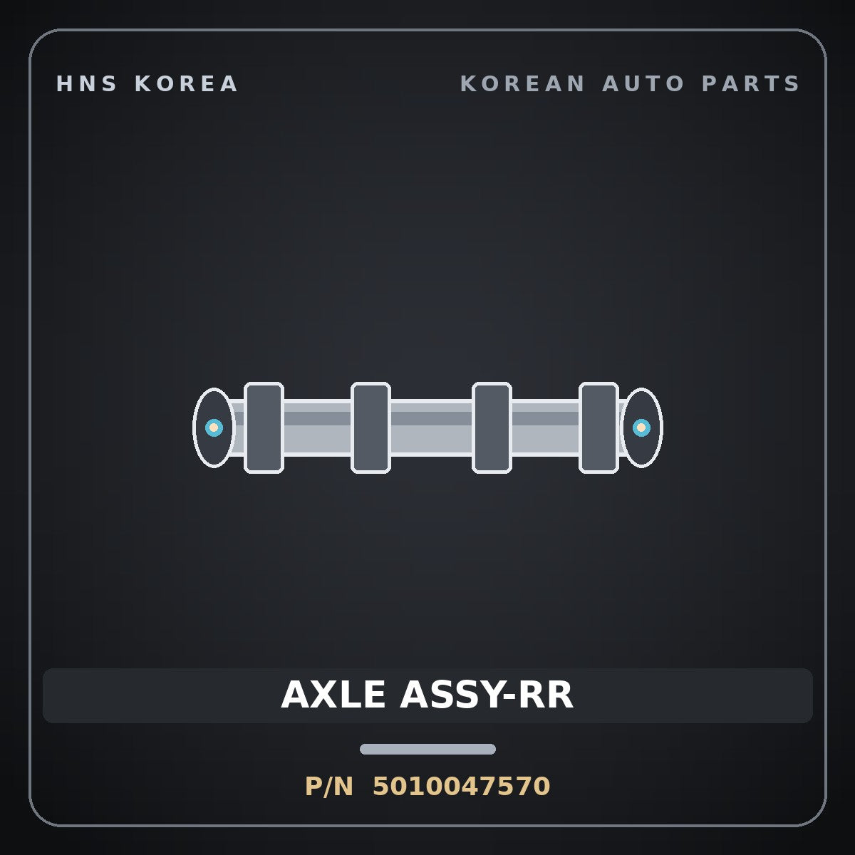 Genuine Mobis AXLE ASSY-RR 5010047570 for Libero 2000 HNS Parts Korea