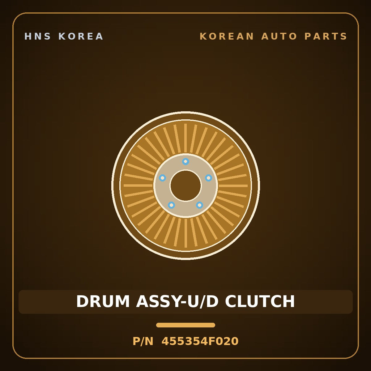 Genuine Mobis DRUM ASSY-U/D CLUTCH 455354F020 for Equus 2007 HNS Parts Korea