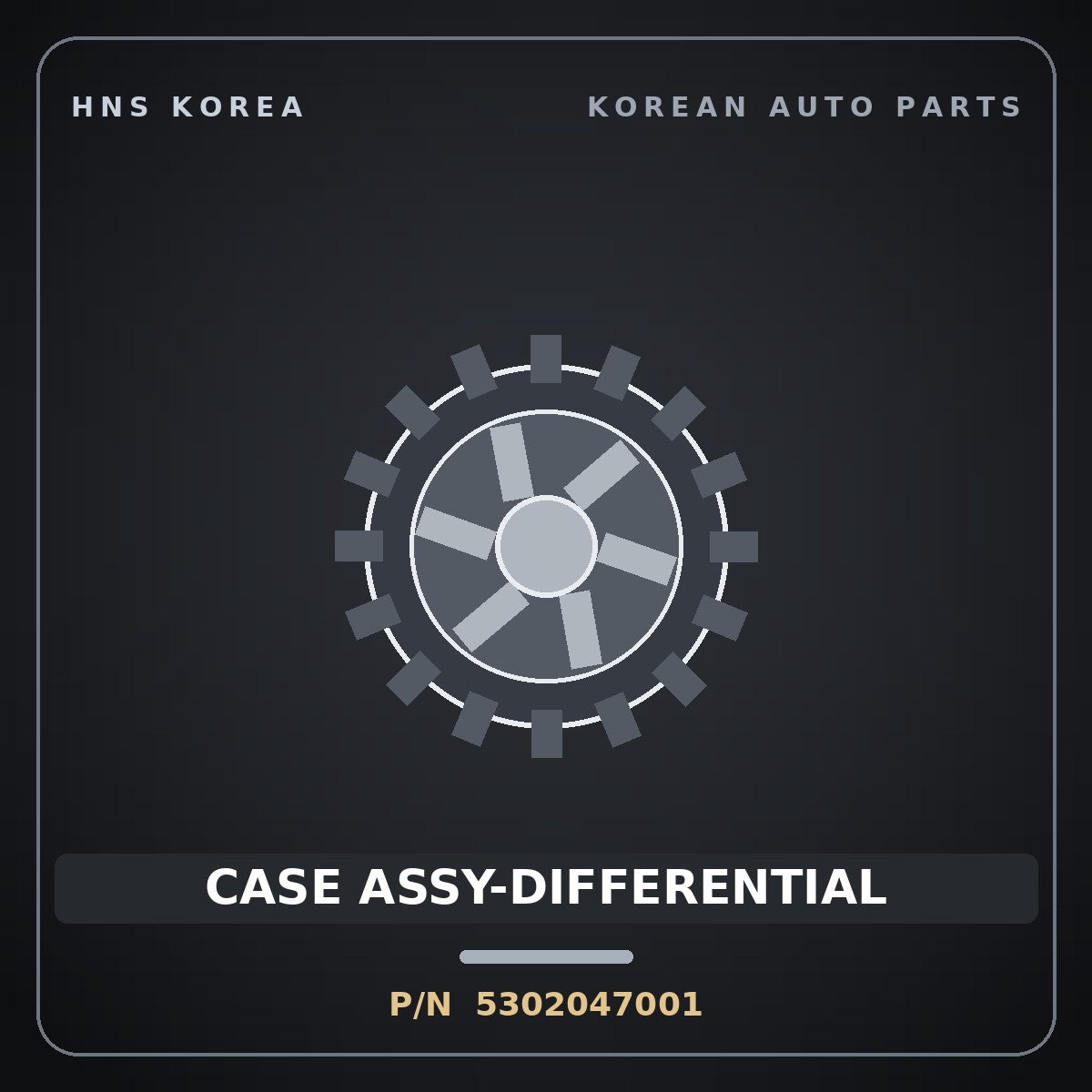 Genuine Mobis CASE ASSY-DIFFERENTIAL 5302047001 for G80 2016 HNS Parts Korea