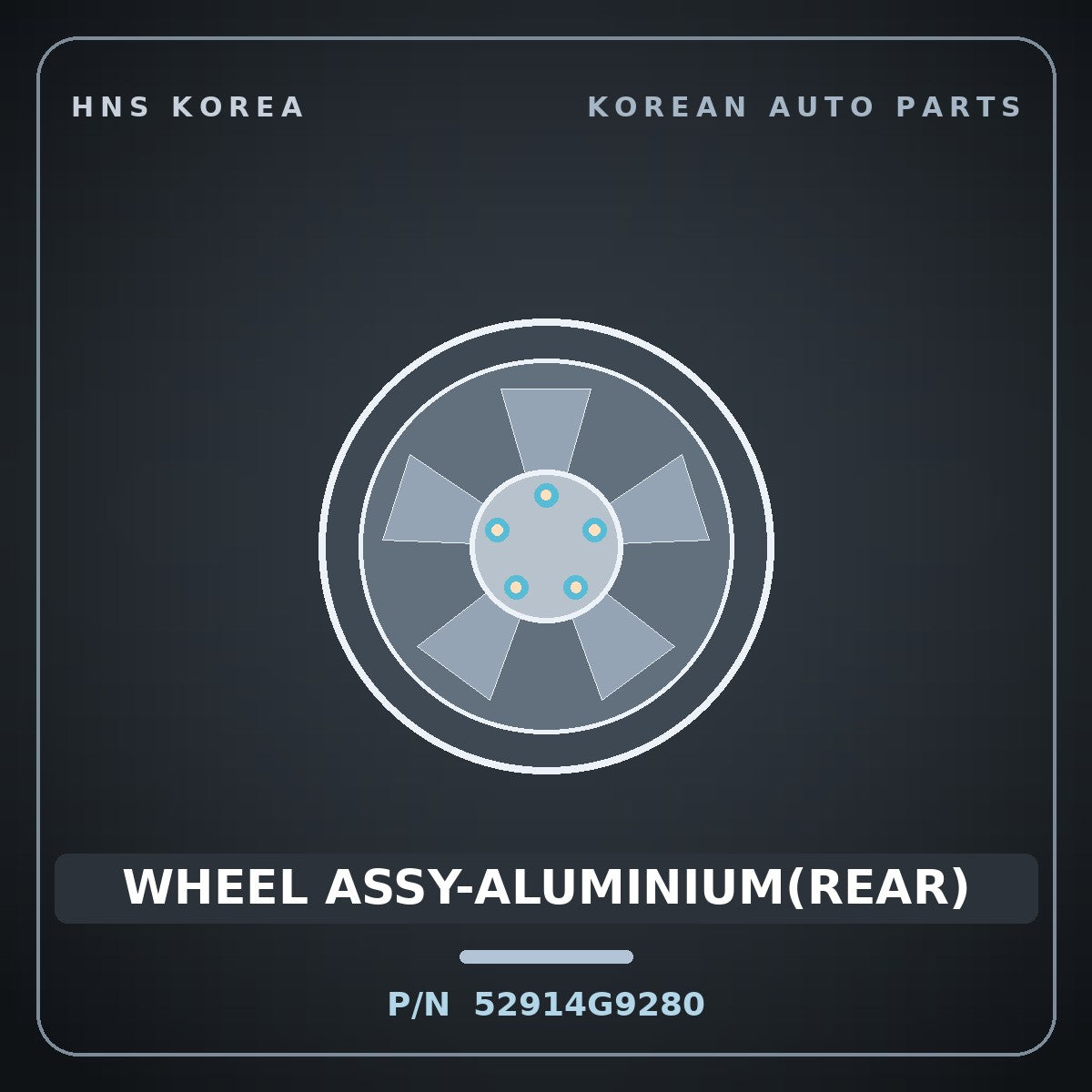Genuine Mobis WHEEL ASSY-ALUMINIUM(REAR) 52914G9280 for G70 2017 HNS Parts Korea
