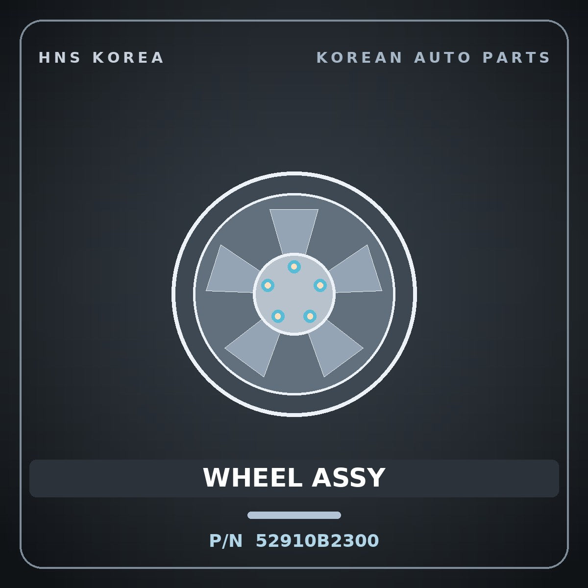 Genuine Mobis WHEEL ASSY 52910B2300 for Soul 2013 HNS Parts Korea