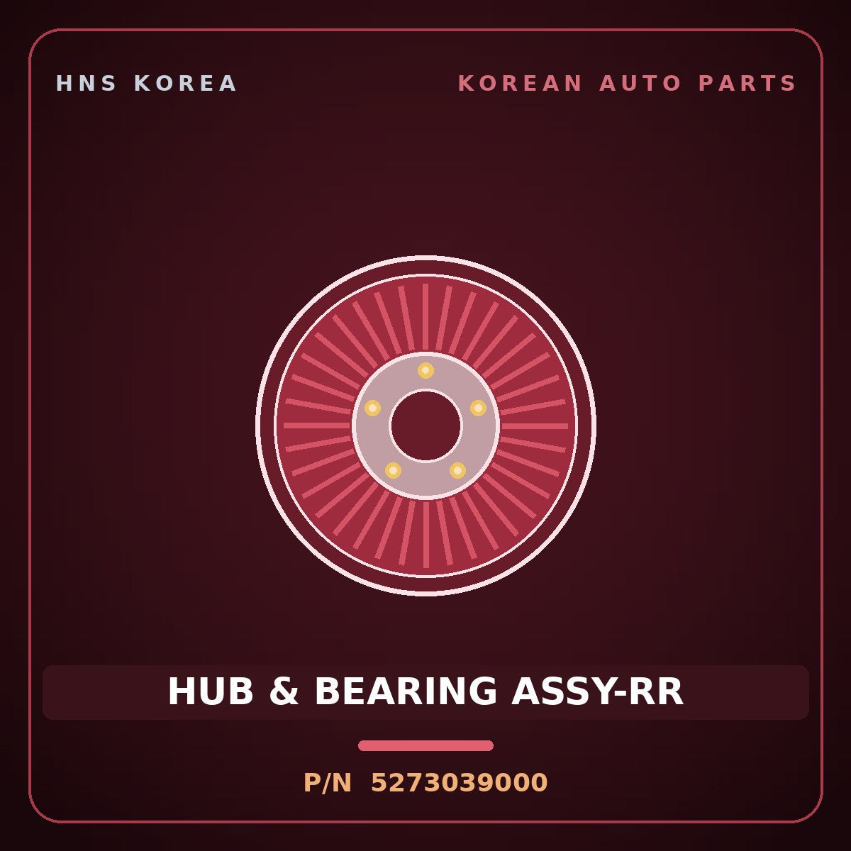Genuine Mobis HUB & BEARING ASSY-RR 5273039000 for Grandeur 1999 HNS Parts Korea