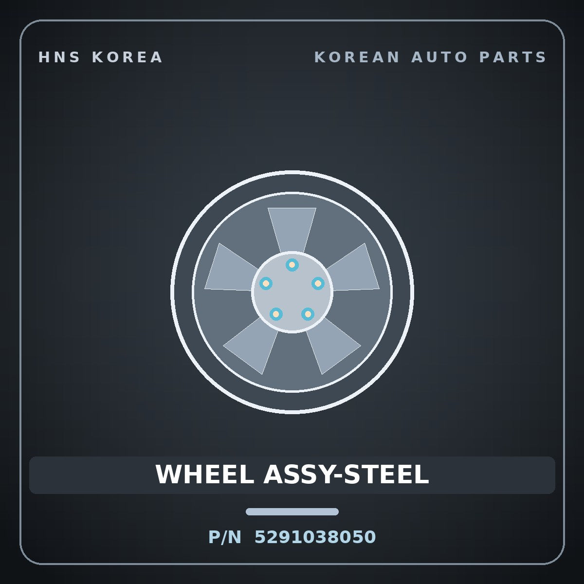 Genuine Mobis WHEEL ASSY-STEEL 5291038050 for Optima 2000 HNS Parts Korea