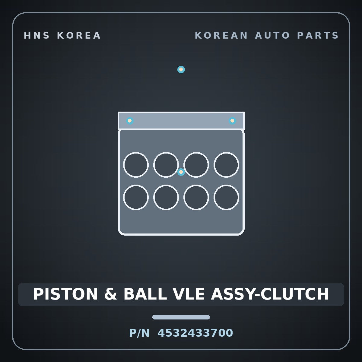 Genuine Mobis PISTON & BALL VLE ASSY-CLUTCH 4532433700 for Grace 1995 HNS Parts Korea