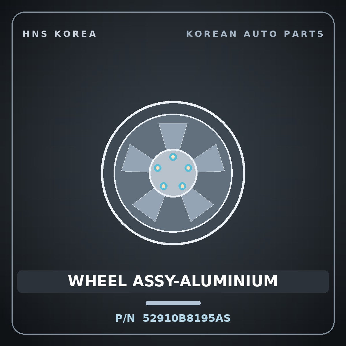 Genuine Mobis WHEEL ASSY-ALUMINIUM 52910B8195AS for Maxcruz 2013 HNS Parts Korea