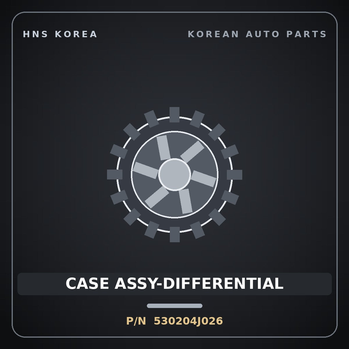 Genuine Mobis CASE ASSY-DIFFERENTIAL 530204J026 for G70 2017 HNS Parts Korea