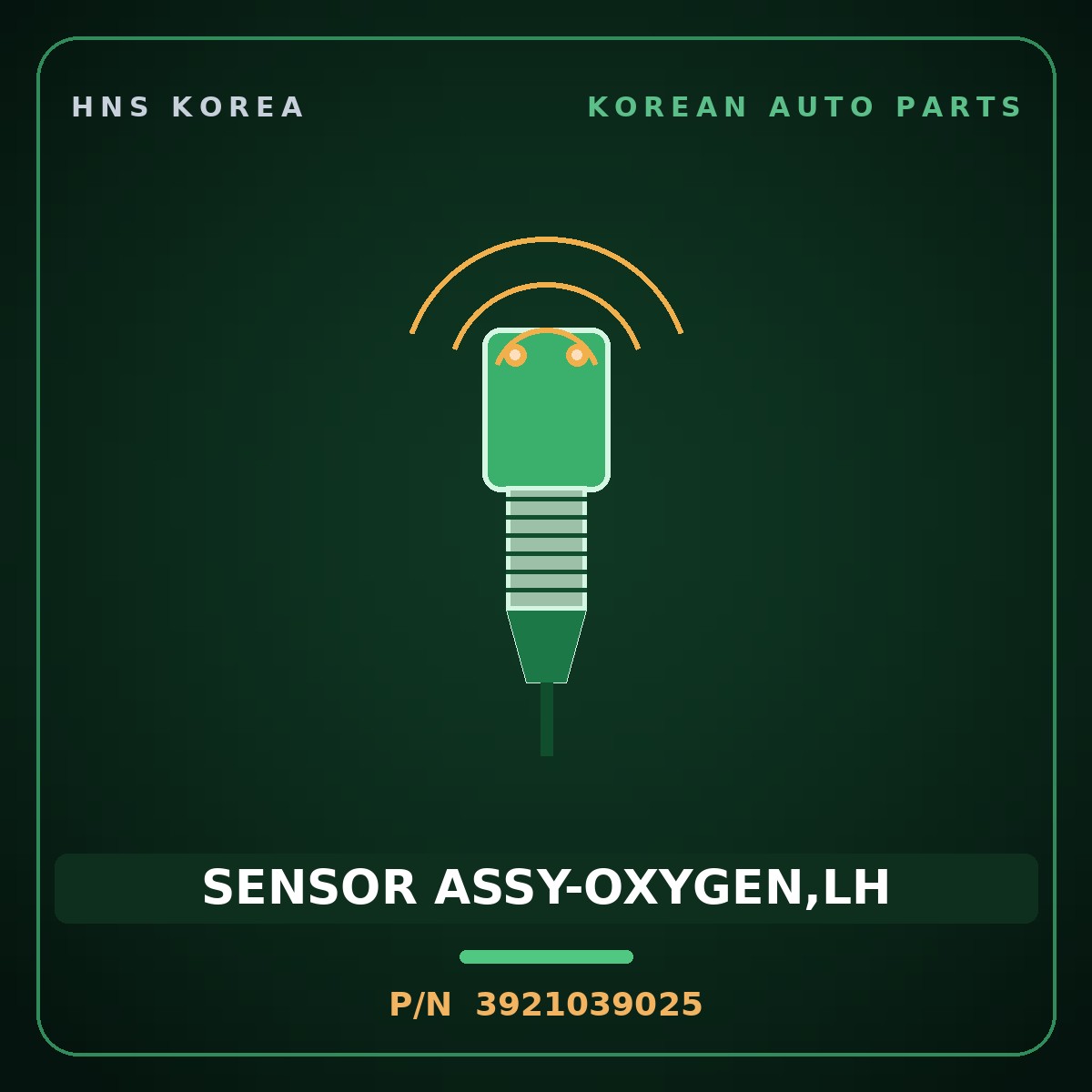 Genuine Mobis SENSOR ASSY-OXYGEN,LH 3921039025 for Equus 2001 HNS Parts Korea