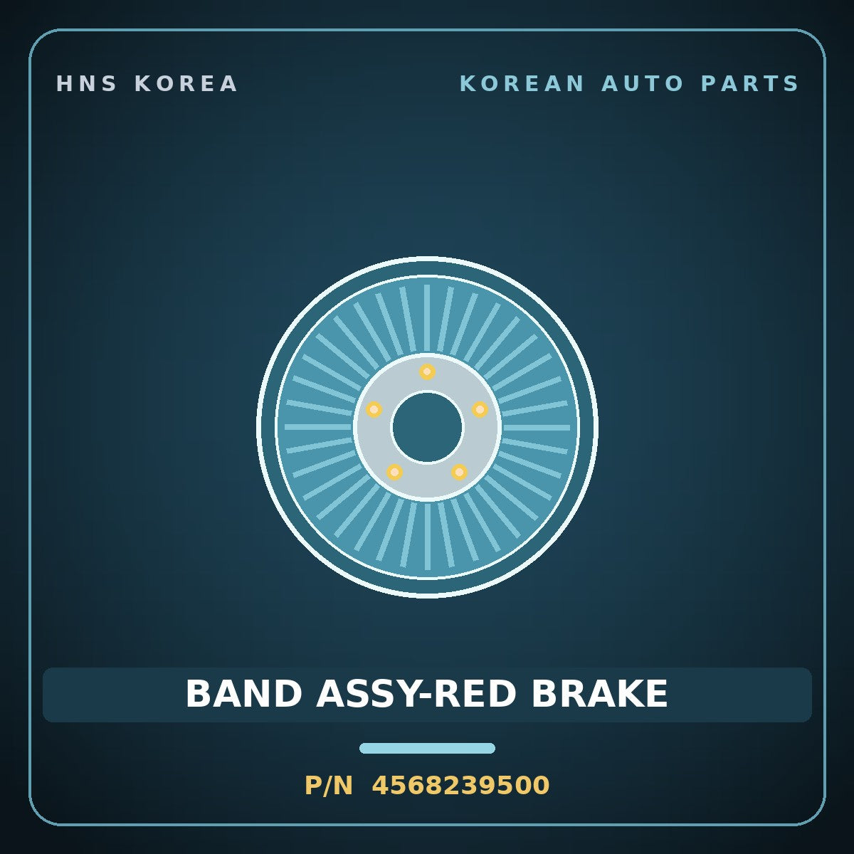 Genuine Mobis BAND ASSY-RED BRAKE 4568239500 for Equus 1999 HNS Parts Korea