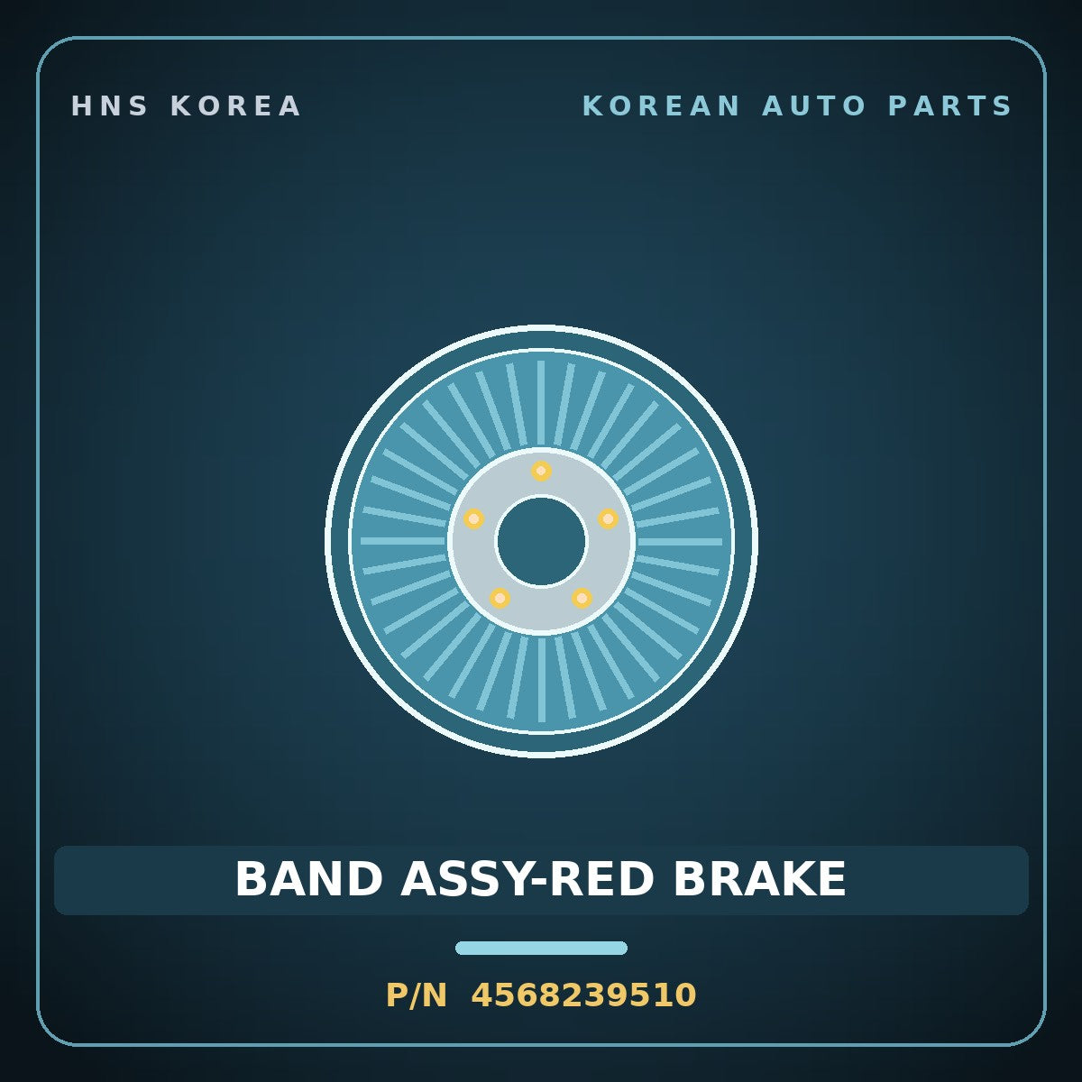Genuine Mobis BAND ASSY-RED BRAKE 4568239510 for Equus 1999 HNS Parts Korea