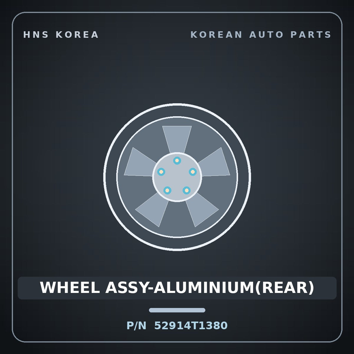Genuine Mobis WHEEL ASSY-ALUMINIUM(REAR) 52914T1380 for G80 2020 HNS Parts Korea