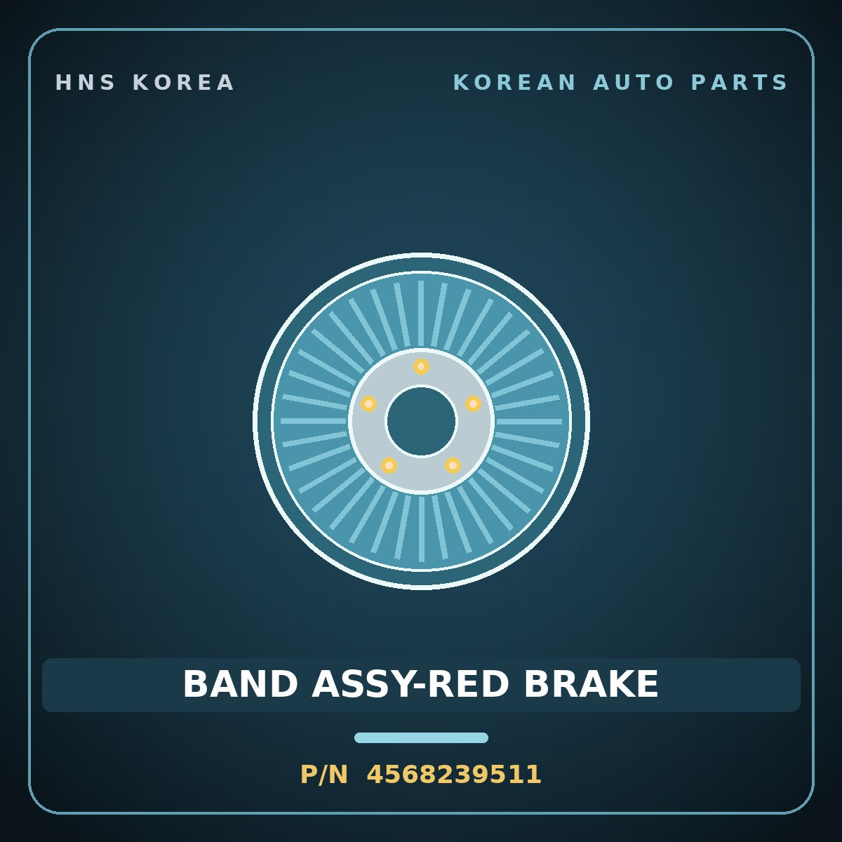 Genuine Mobis BAND ASSY-RED BRAKE 4568239511 for Carnival 1999 HNS Parts Korea