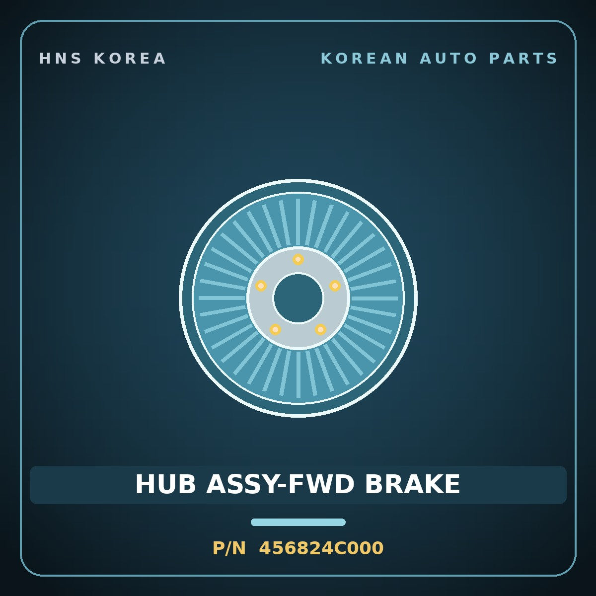 Genuine Mobis HUB ASSY-FWD BRAKE 456824C000 for Bongo 2002 HNS Parts Korea