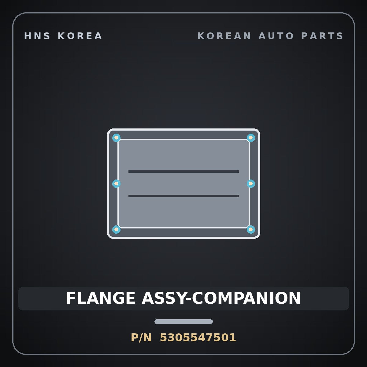 Genuine Mobis FLANGE ASSY-COMPANION 5305547501 for G80 2020 HNS Parts Korea