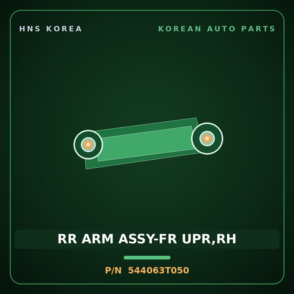 Genuine Mobis RR ARM ASSY-FR UPR,RH 544063T050 for Equus 2013 HNS Parts Korea