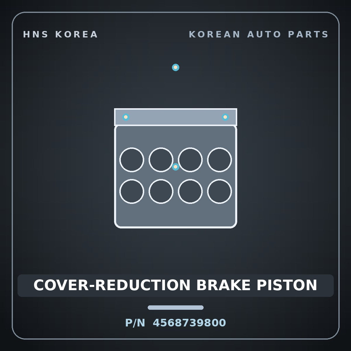 Genuine Mobis COVER-REDUCTION BRAKE PISTON 4568739800 for Equus 1999 HNS Parts Korea