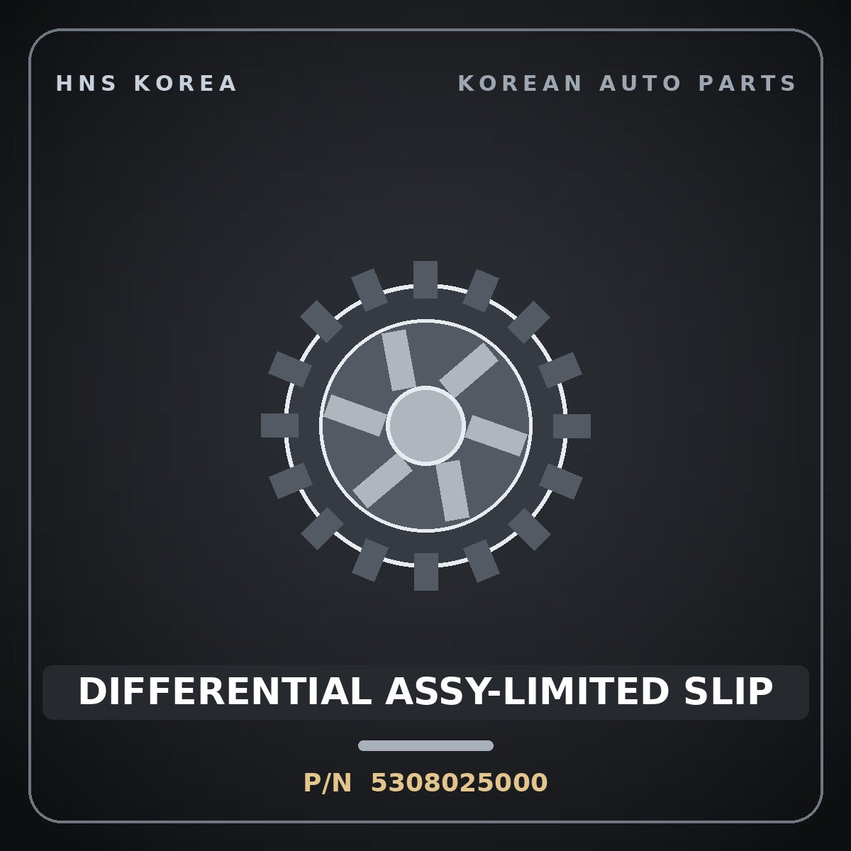 Genuine Mobis DIFFERENTIAL ASSY-LIMITED SLIP 5308025000 for Genesis Coupe 2008 HNS Parts Korea