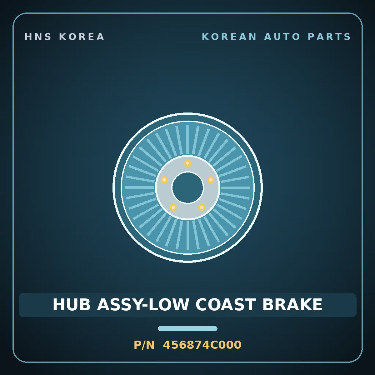 Genuine Mobis HUB ASSY-LOW COAST BRAKE 456874C000 for Bongo 2002 HNS Parts Korea