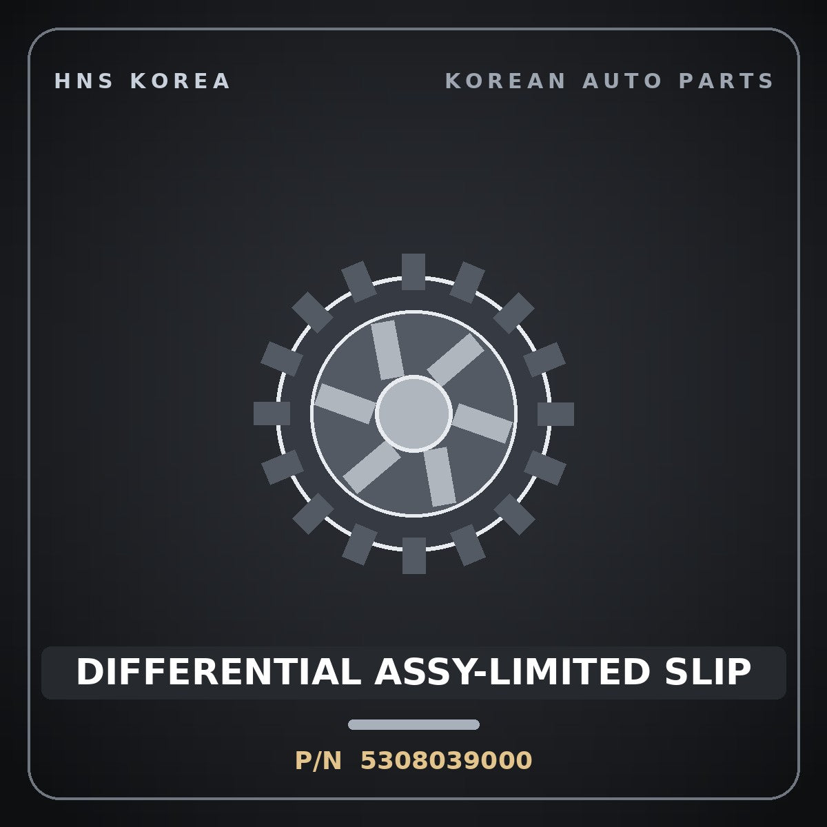 Genuine Mobis DIFFERENTIAL ASSY-LIMITED SLIP 5308039000 for Santa Fe 2000 HNS Parts Korea