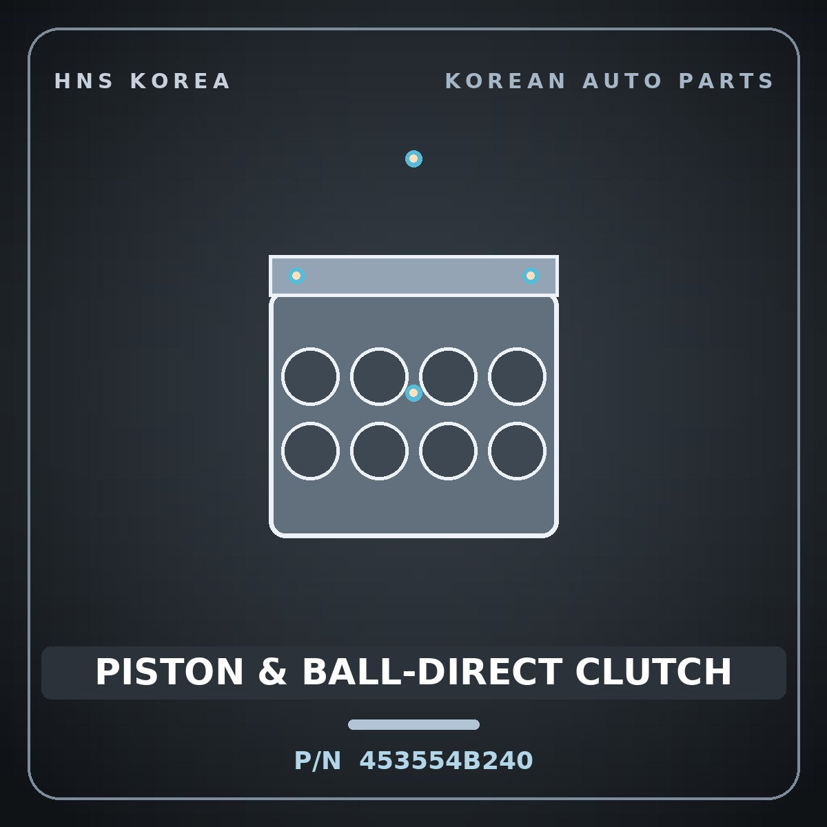 Genuine Mobis PISTON & BALL-DIRECT CLUTCH 453554B240 for Grand Starex 1997 HNS Parts Korea