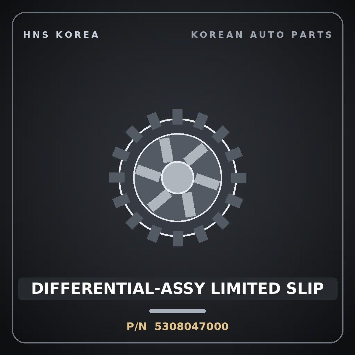 Genuine Mobis DIFFERENTIAL-ASSY LIMITED SLIP 5308047000 for G70 2017 HNS Parts Korea