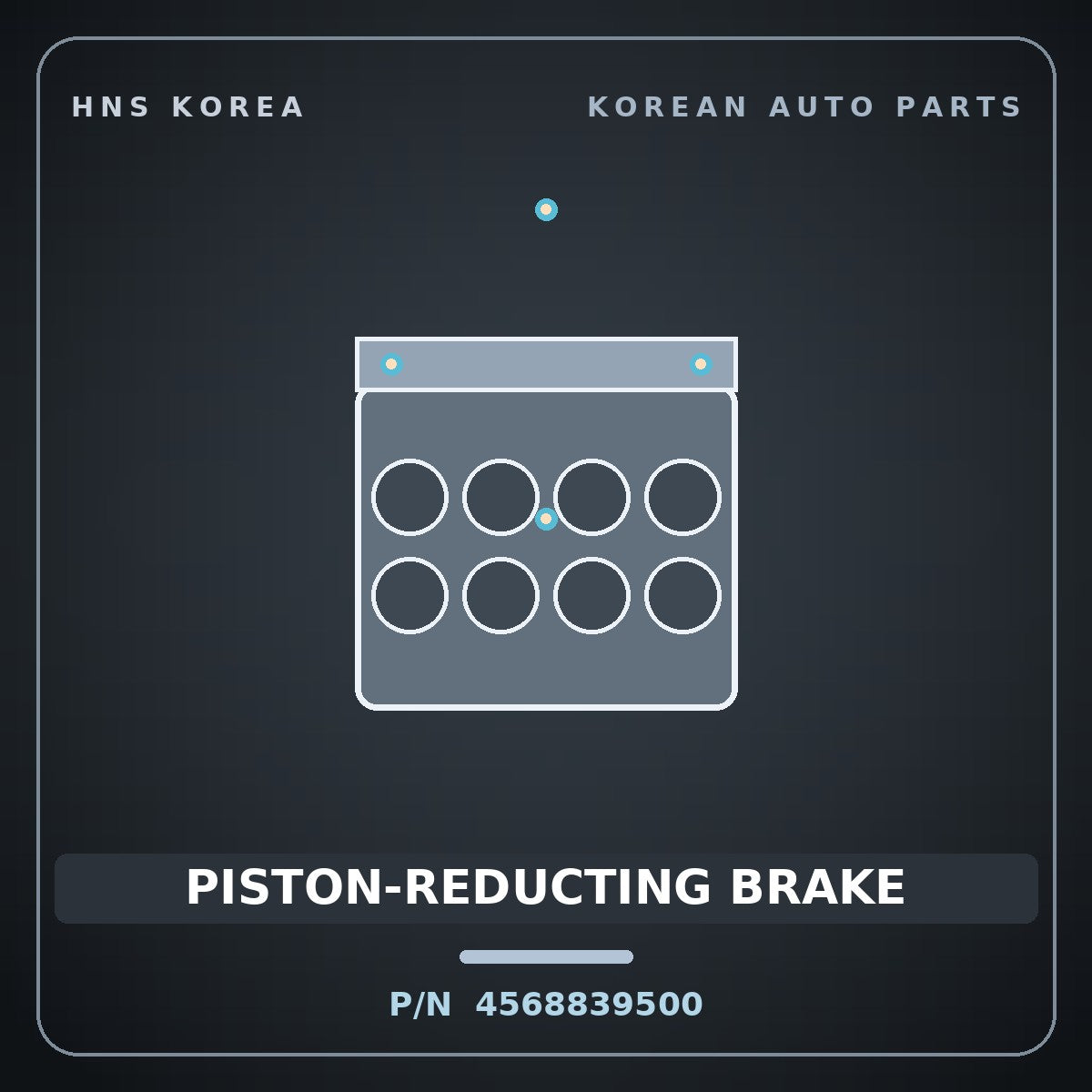 Genuine Mobis PISTON-REDUCTING BRAKE 4568839500 for Equus 1999 HNS Parts Korea