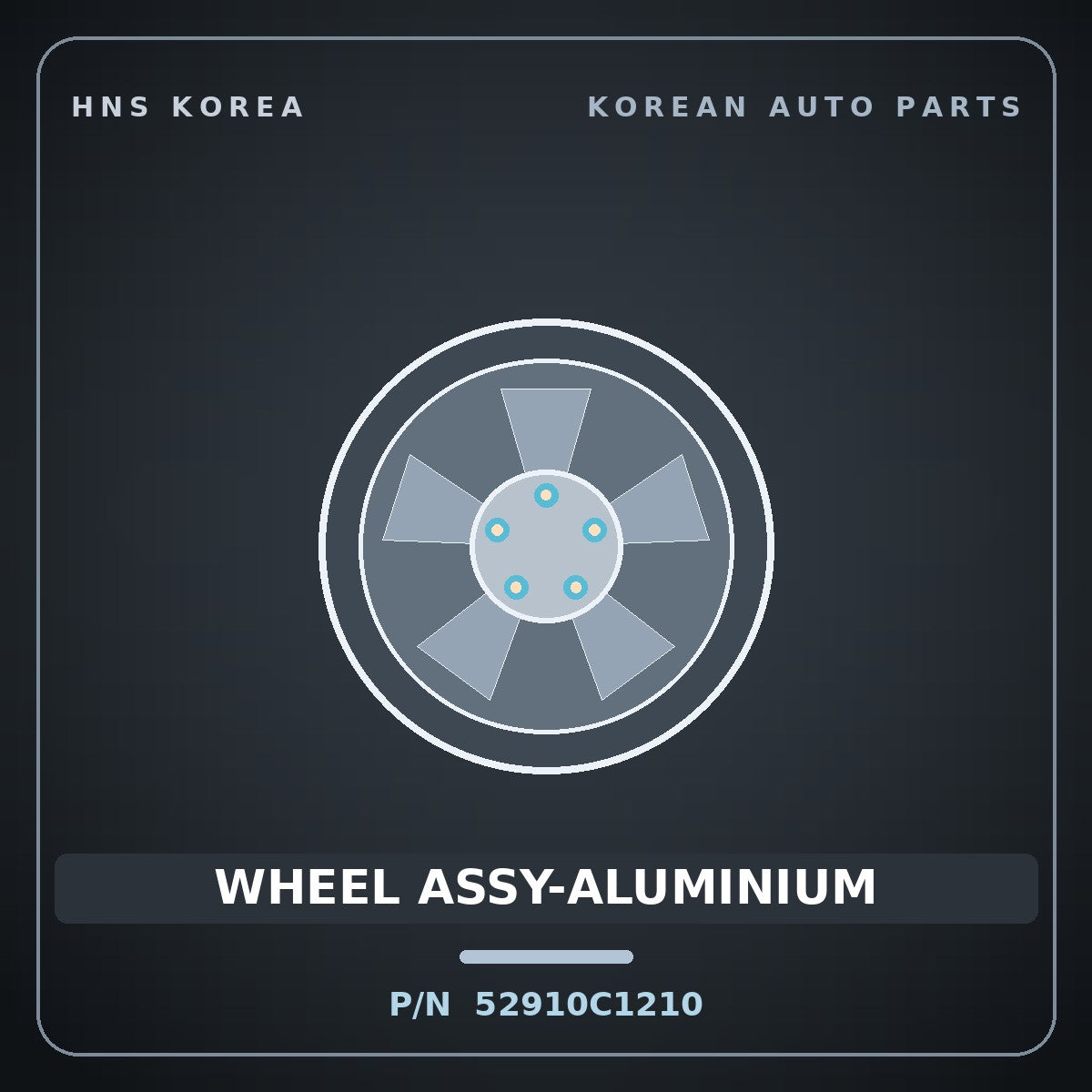 Genuine Mobis WHEEL ASSY-ALUMINIUM 52910C1210 for Sonata 2014 HNS Parts Korea