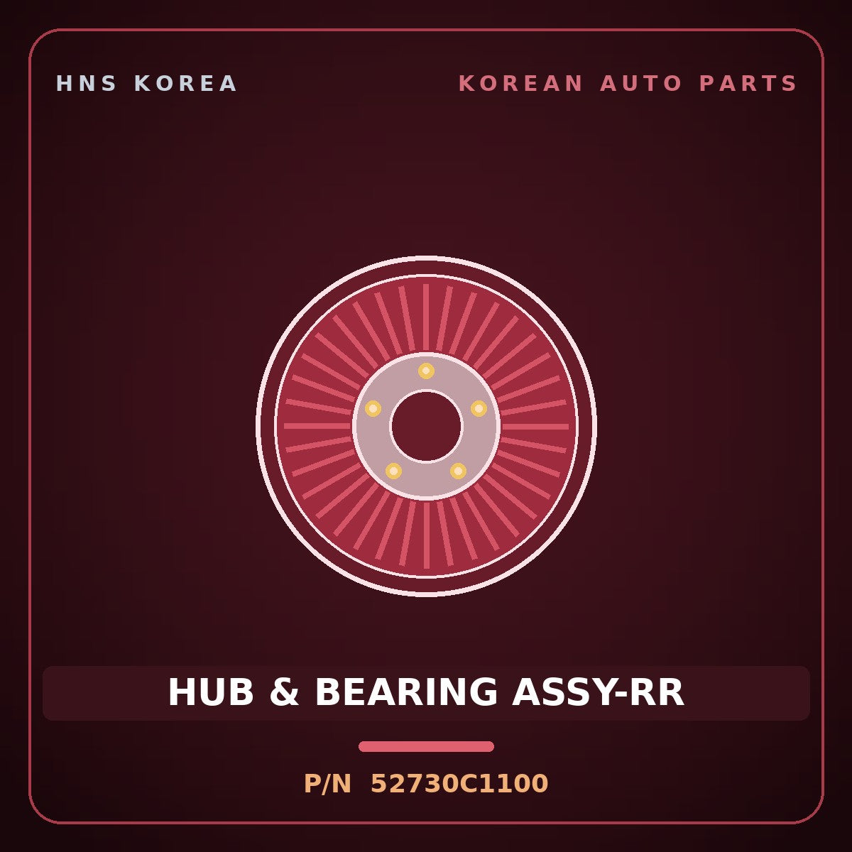 Genuine Mobis HUB & BEARING ASSY-RR 52730C1100 for Grandeur 2014 HNS Parts Korea