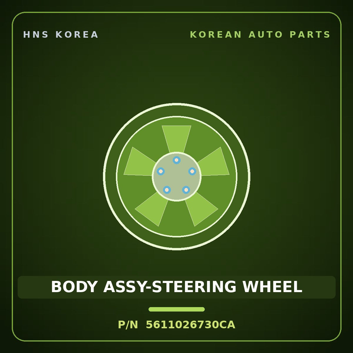 Genuine Mobis BODY ASSY-STEERING WHEEL 5611026730CA for Santa Fe 2000 HNS Parts Korea